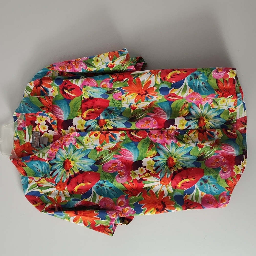 Hawaiin Shirt 22W Liz Baker Sport Vintage Tropical Retro Casual Colorful Luau